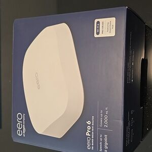 NWOT Eero Pro 6 White Tri-Band Mesh WiFi Router Covers Up To 2000 Sq. Ft.